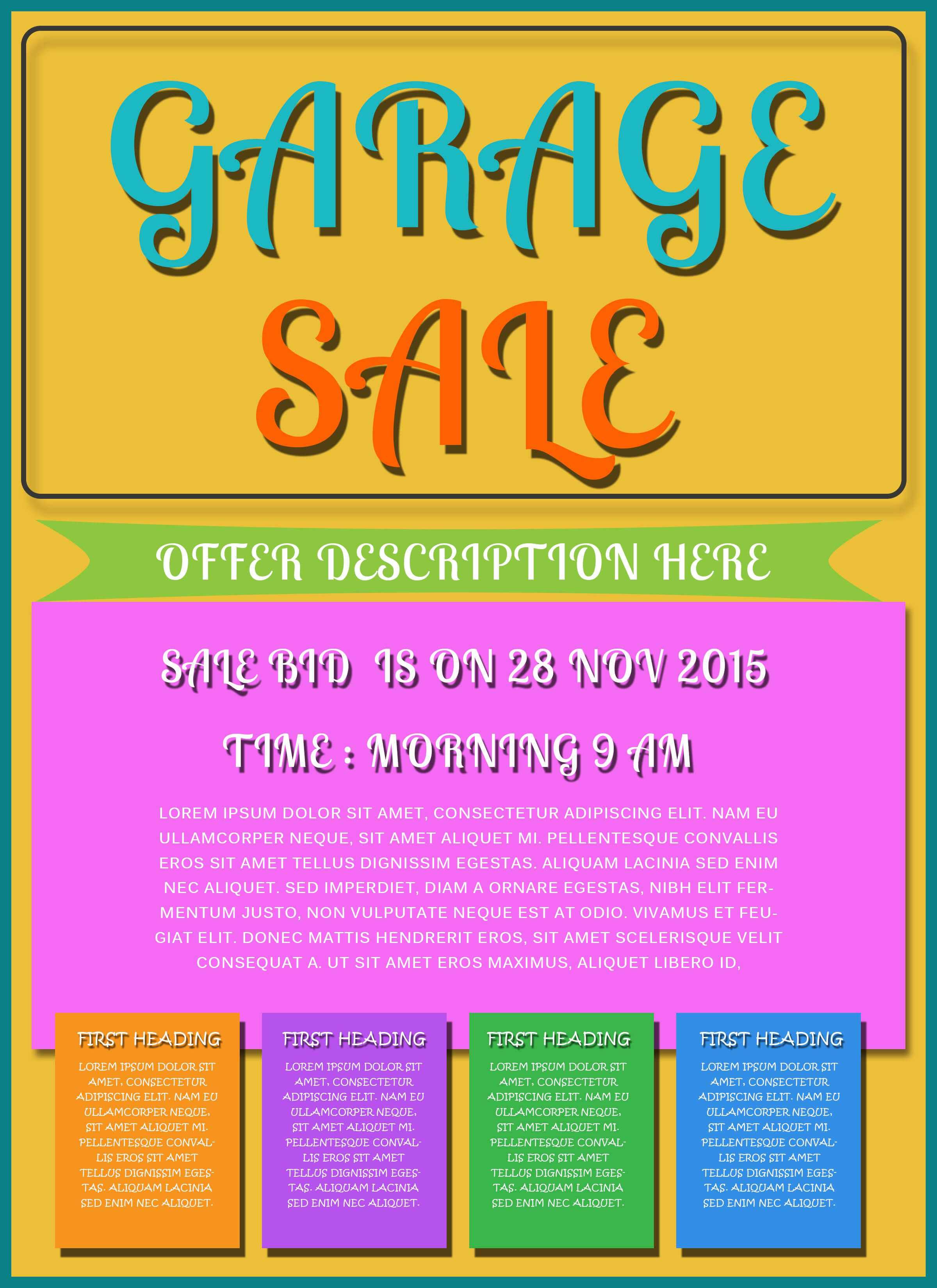 001 Yard Sale Flyer Template Free Ideas Garage Stupendous Throughout Yard Sale Flyer Template Word