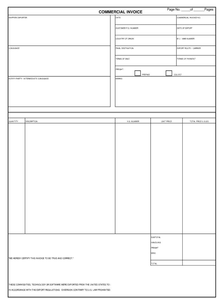 002 Free Commercial Invoice Template Ideas Outstanding Within Commercial Invoice Template Word Doc