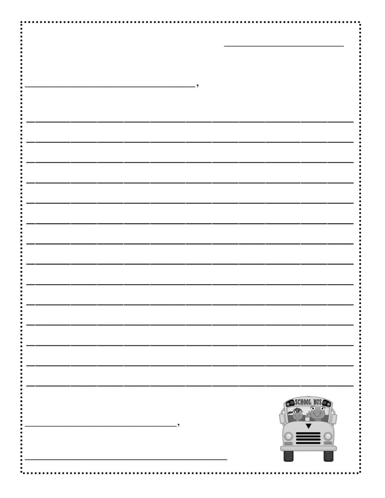 002 Free Letter Writing Template Ideas Best Online Format Within Blank Letter Writing Template For Kids
