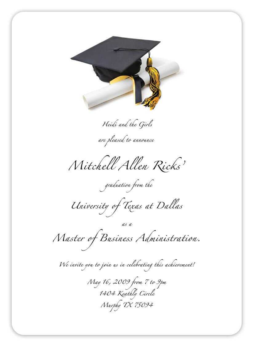 002 Graduation Invitation Templates Microsoft Word Template Intended For Graduation Invitation Templates Microsoft Word