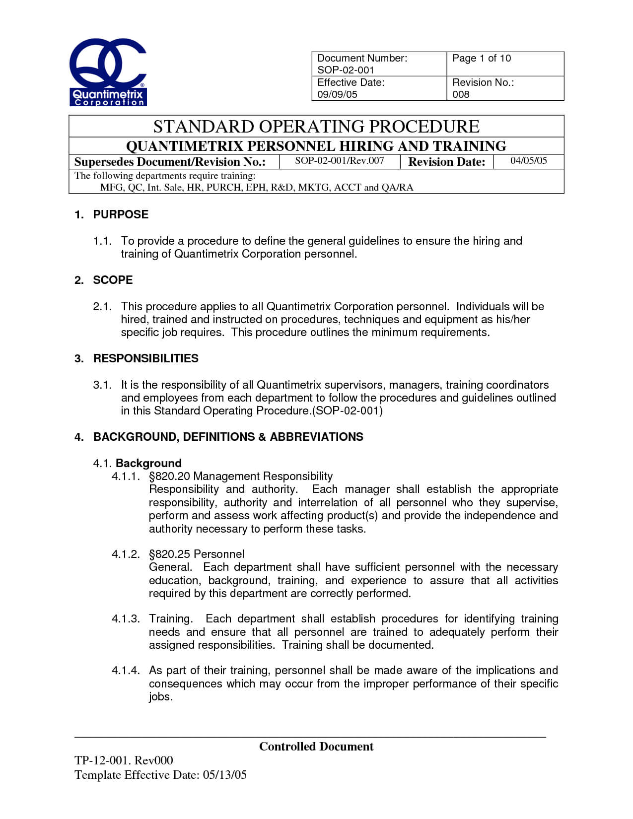 002 Standard Operating Procedure Template Free Exceptional Pertaining To Free Standard Operating Procedure Template Word 2010