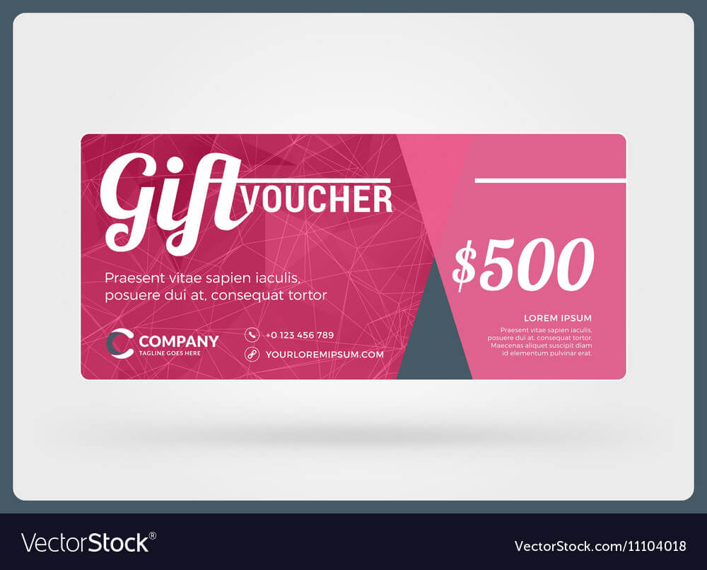 003 Gift Card Design Template Voucher Discount Vector Intended For Gift Card Template Illustrator