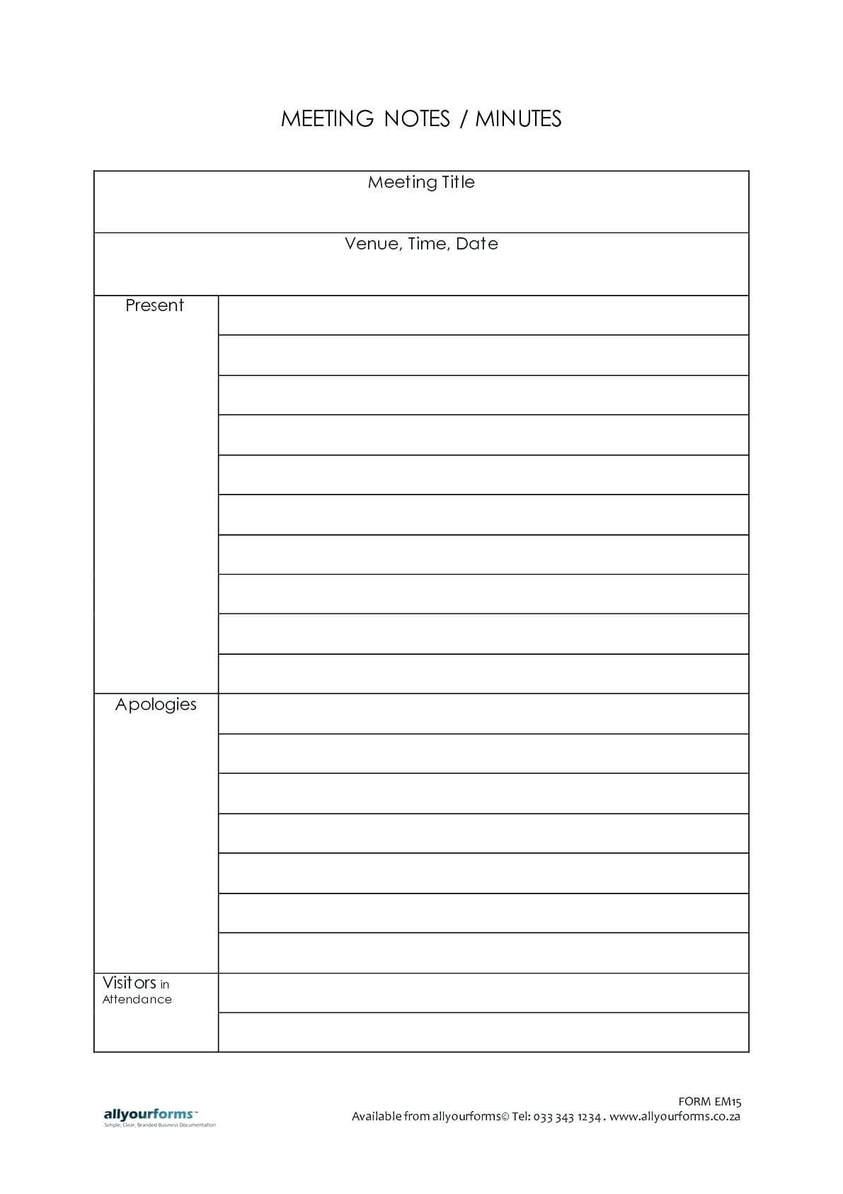 Best Note Taking Template
