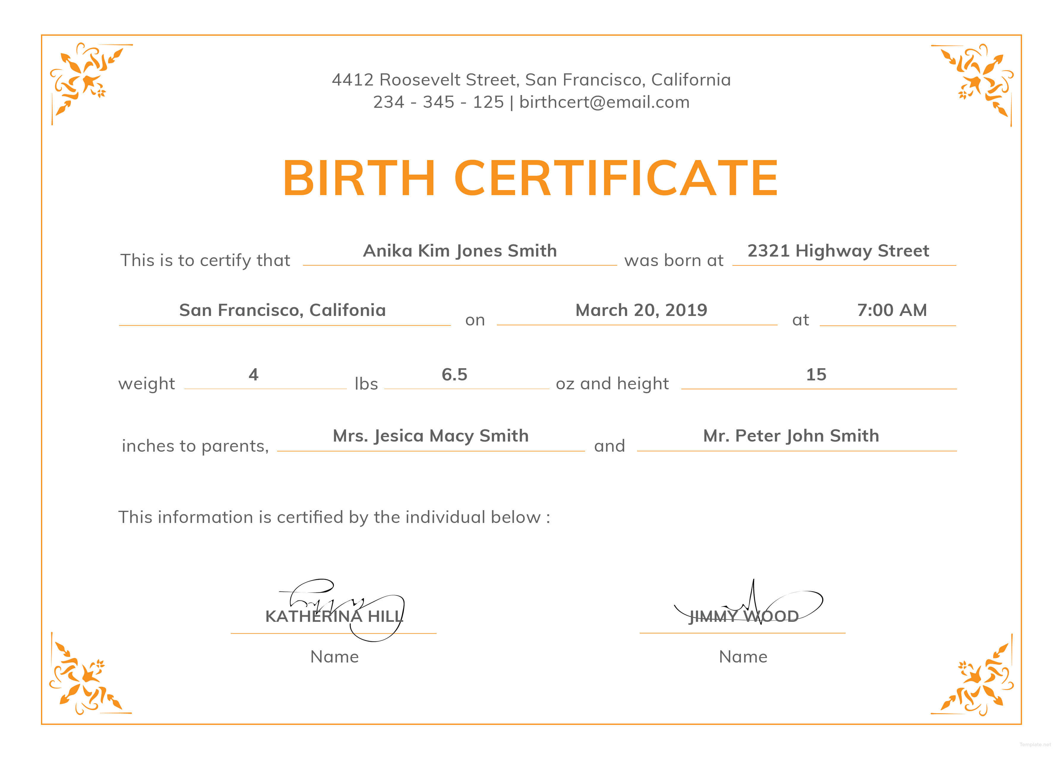 003 Official Birth Certificate Template Charming Designs Inside Birth Certificate Template Uk