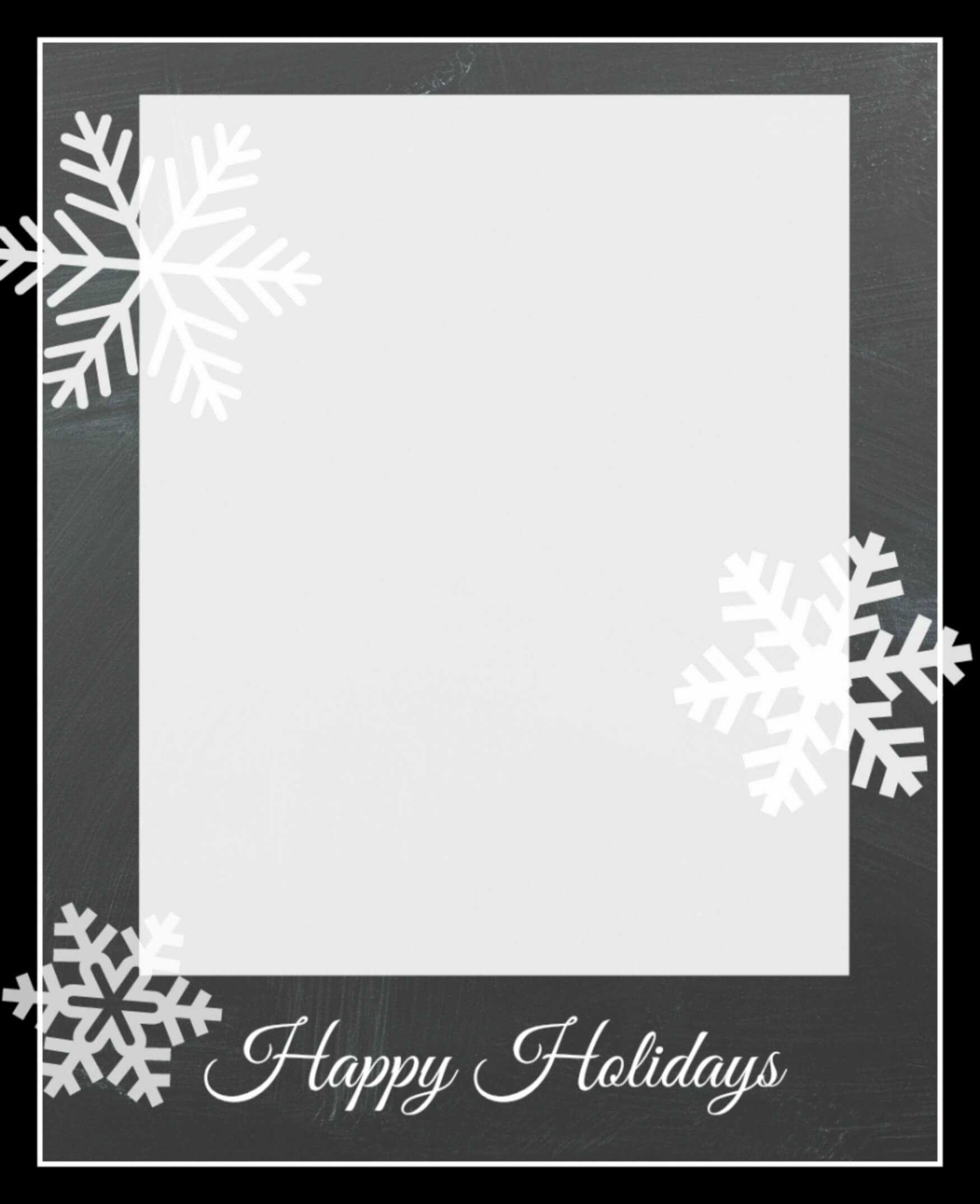 004 Template Ideas Snowflakecard3 Christmas Photo Card Best Regarding Happy Holidays Card Template