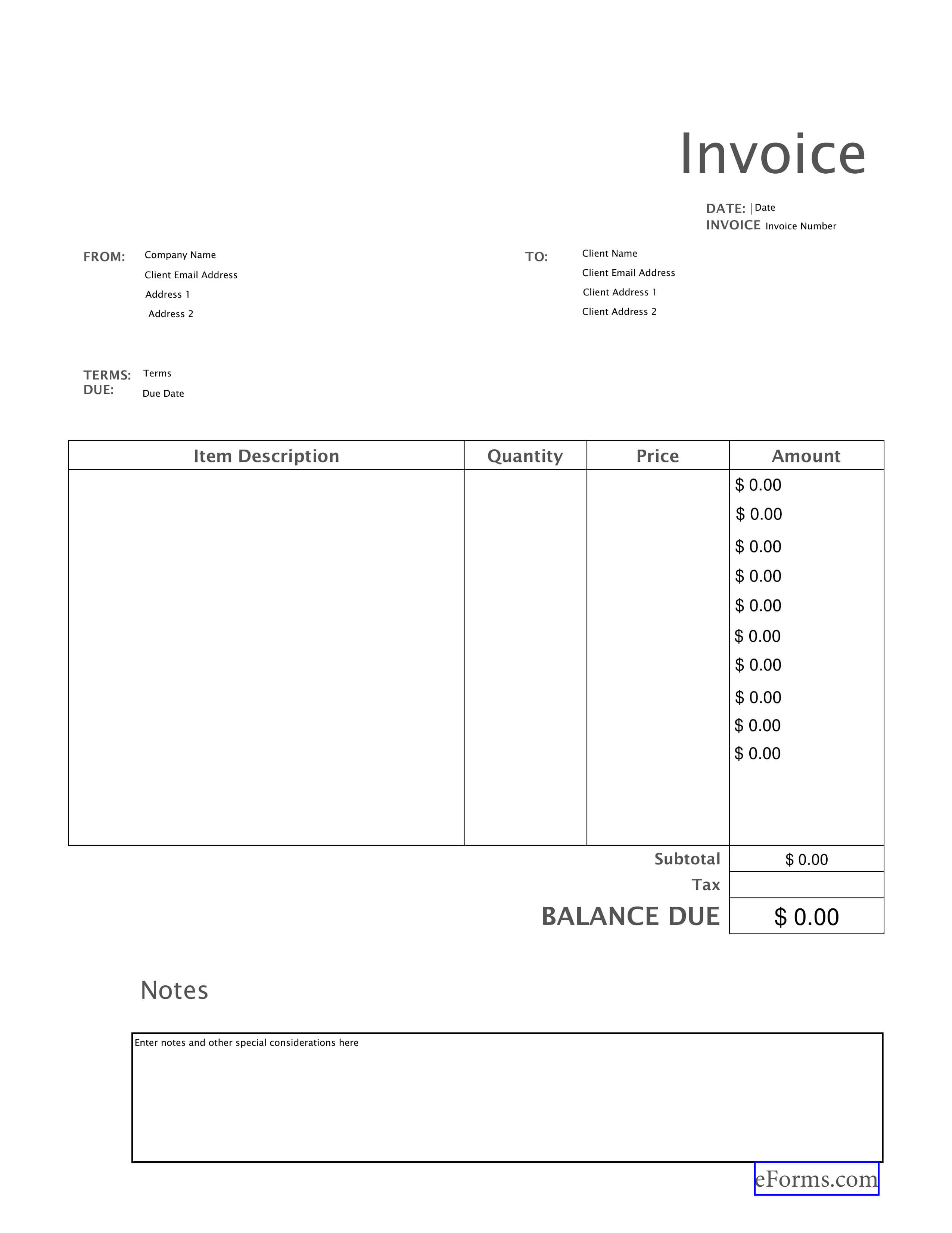 005 Invoice Template Pdf Free Printable Templates Amazing Inside Free Printable Invoice Template Microsoft Word