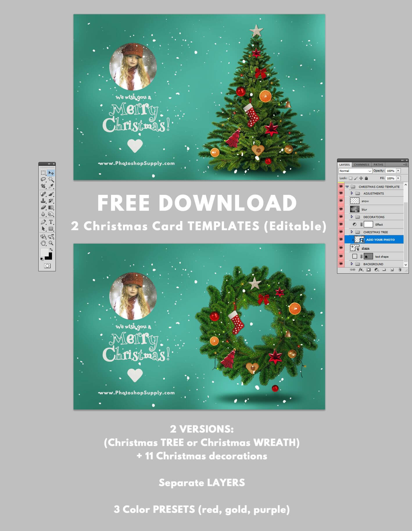 005 Photoshop Christmas Card Templates Template Amazing Pertaining To Adobe Illustrator Christmas Card Template