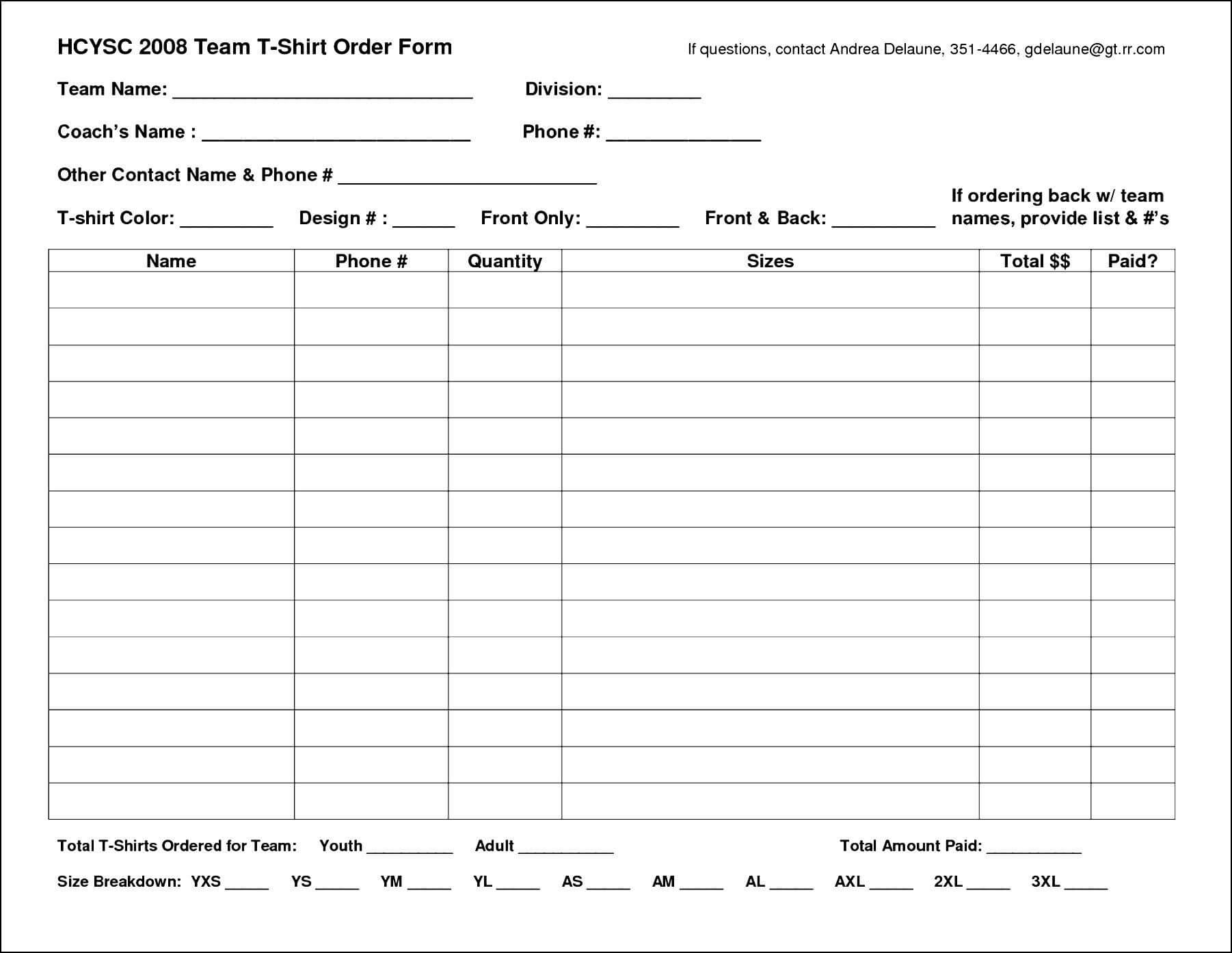 005 Template Ideas T Shirt Order Form Breathtaking Google Within Blank T Shirt Order Form Template