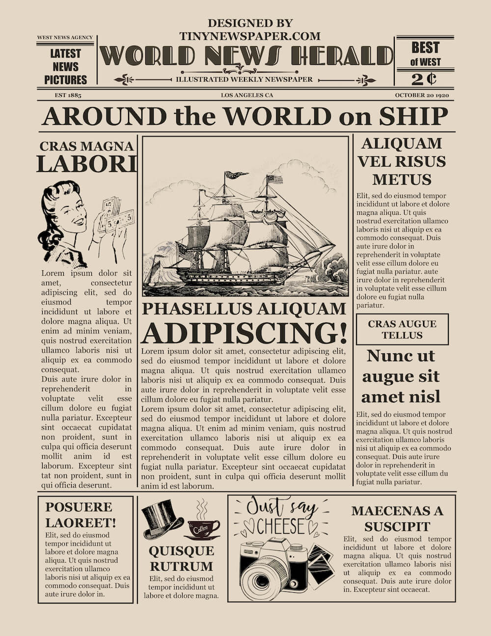 006 Blank Old Newspaper Template Free Microsoft Word In Old Newspaper Template Word Free