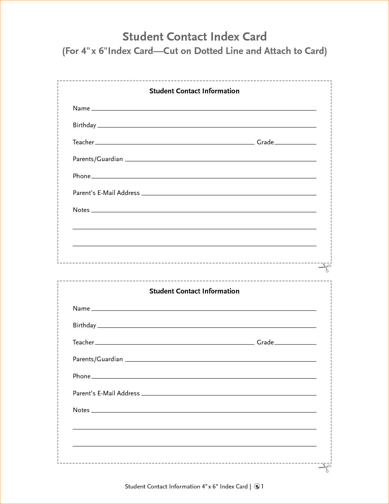 006 Template Ideas Contact Card Stunning Emergency For Child Inside Student Information Card Template