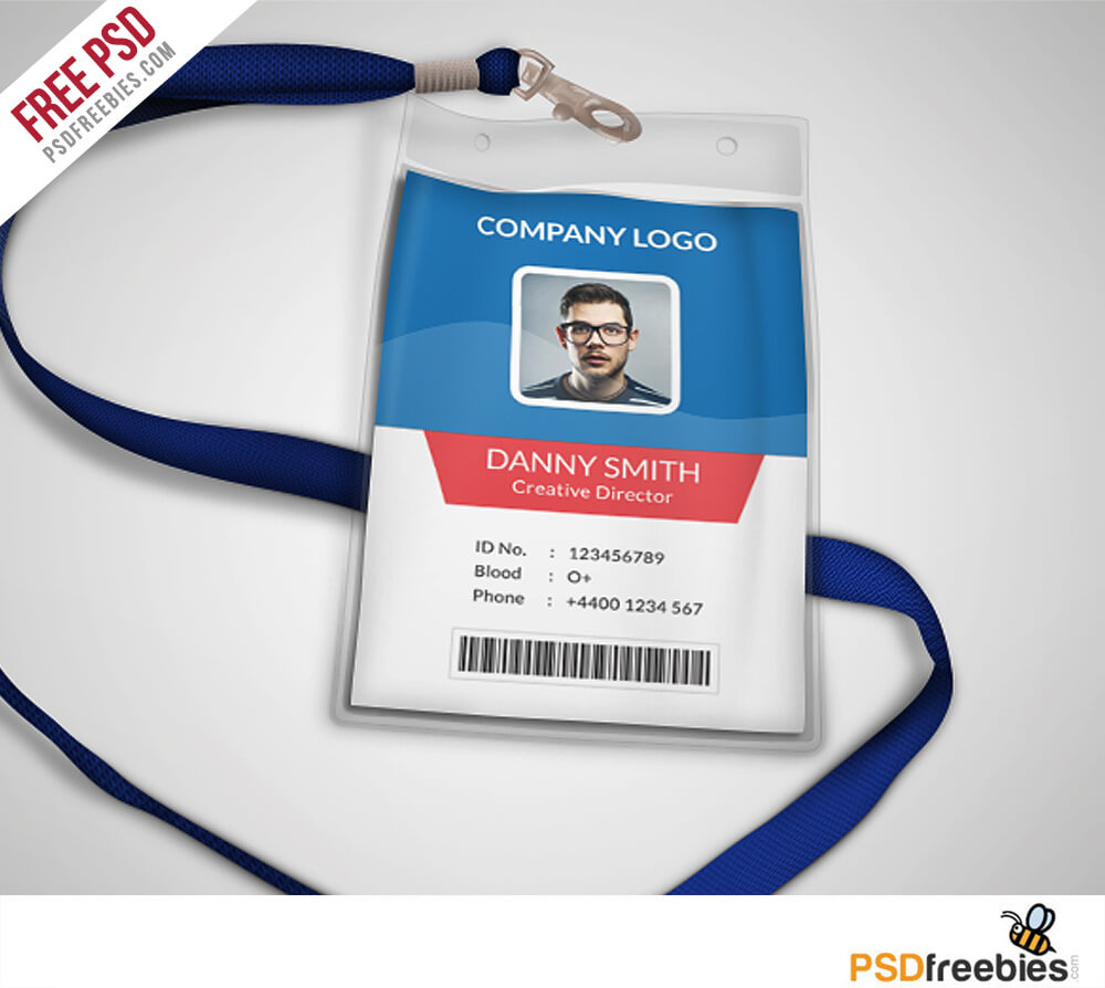 007 Template Ideas Multipurpose Company Id Card Free Psd In Free Id Card Template Word