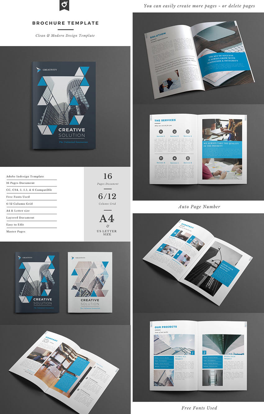 008 Best Indesign Brochure Templates Creative Business In For Indesign Templates Free Download Brochure
