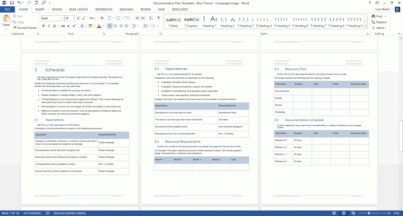 008 Engineering Test Plan Template Documentation Word Intended For Test Template For Word