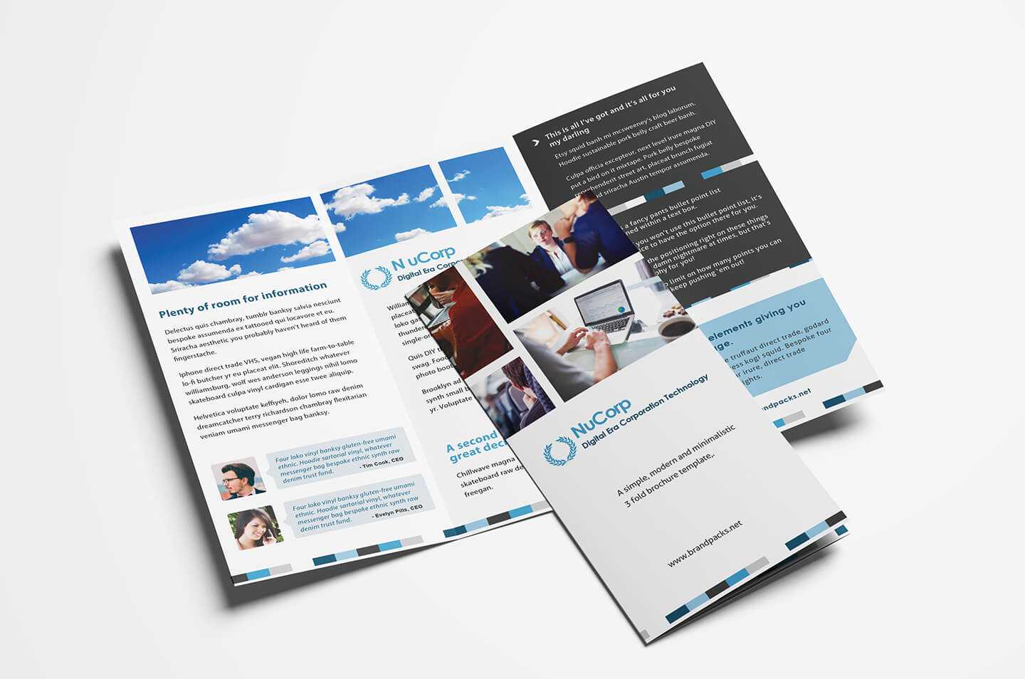 008 Free Corporate Trifold Brochure Template Fold Regarding Illustrator Brochure Templates Free Download