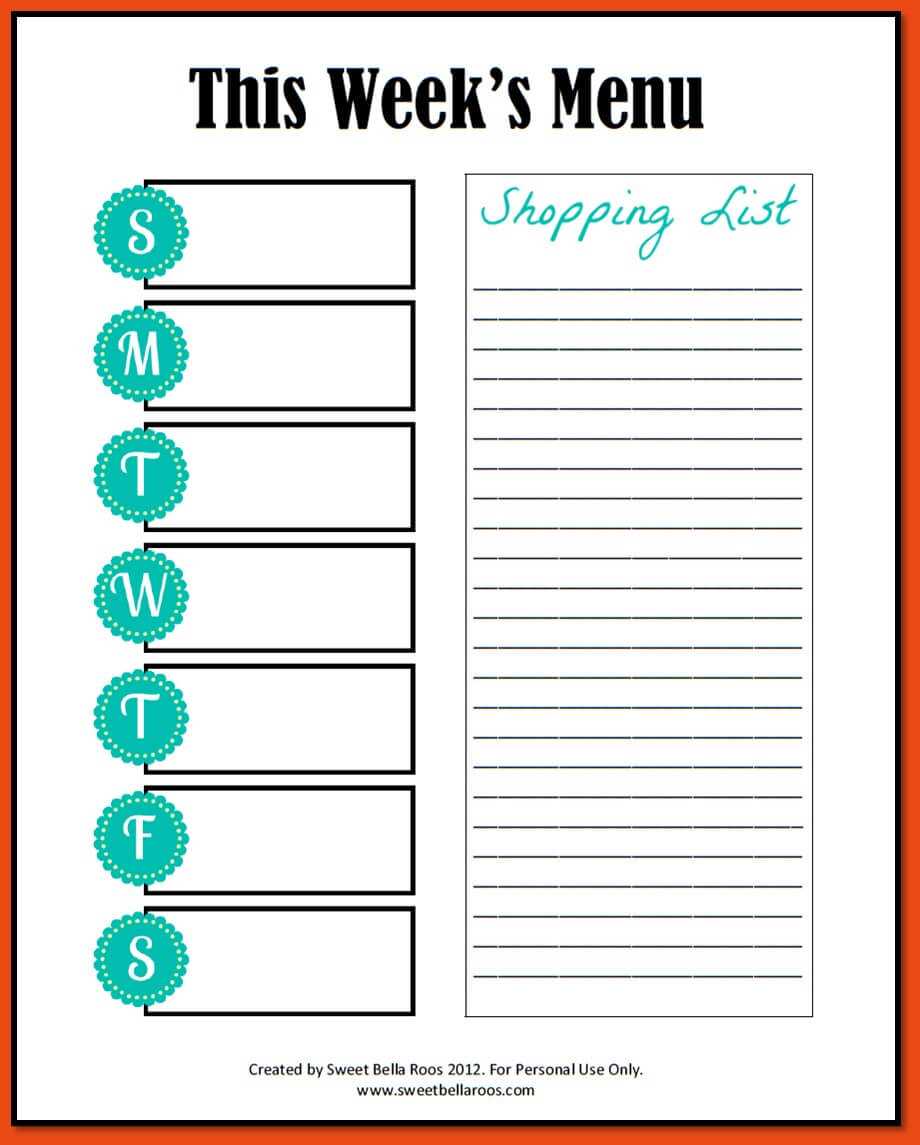 008 Template Ideas Weekly Menu Word Free Meal Best Plan With Menu Planning Template Word