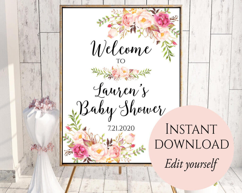 009 Bridal Shower Welcome Sign Template Astounding Ideas Throughout Bridal Shower Banner Template
