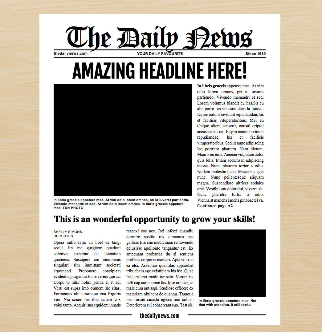 009 Newspaper Template For Microsoft Word Magnificent Ideas Intended For Blank Newspaper Template For Word
