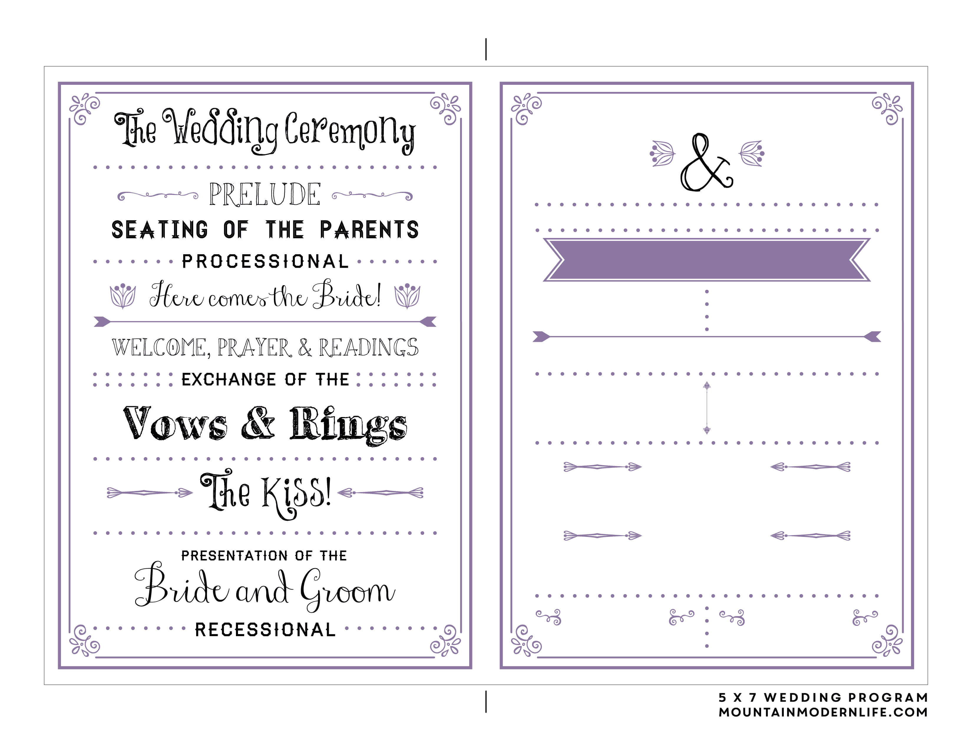 010 Free Wedding Program Template Downloads Word Ideas Per Inside Free Printable Wedding Program Templates Word