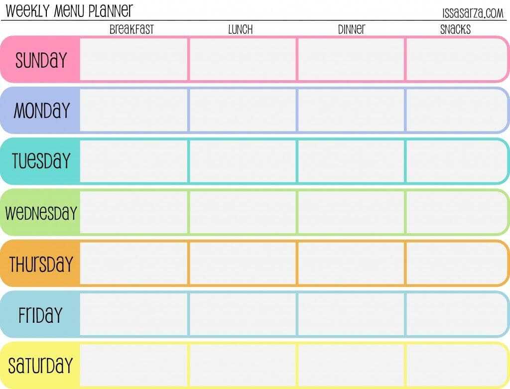 010 Free Weekly Meal Planner Template Word Staggering Ideas With Weekly Meal Planner Template Word