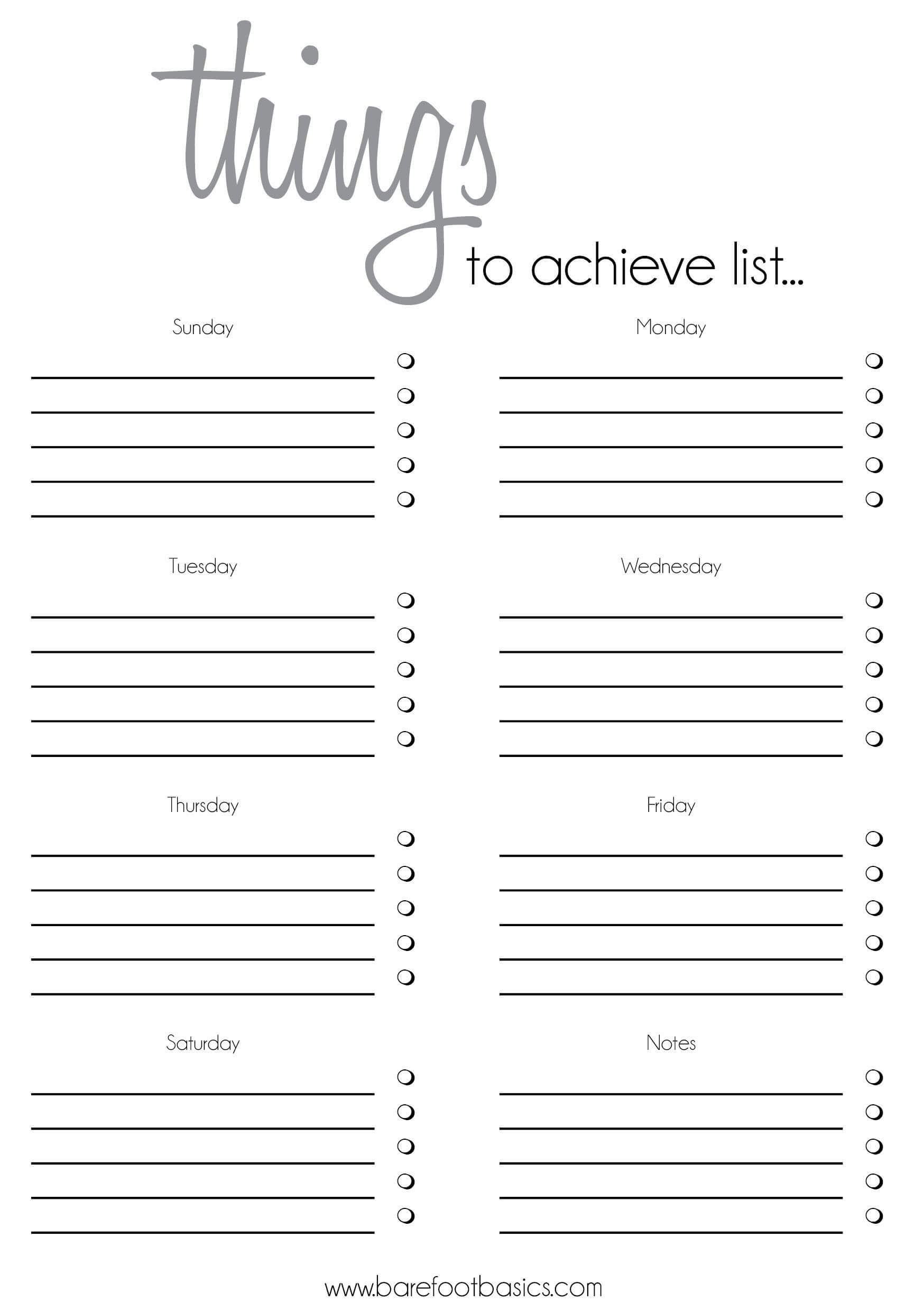 010 Printable To Do List Template Ideas Free Blank Checklist In Blank To Do List Template