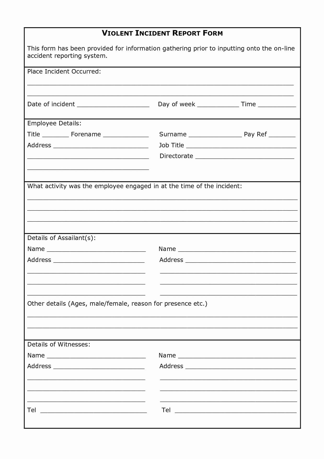 012 Template Ideas Incident Report Form Best Of S Work In In Incident Report Template Uk