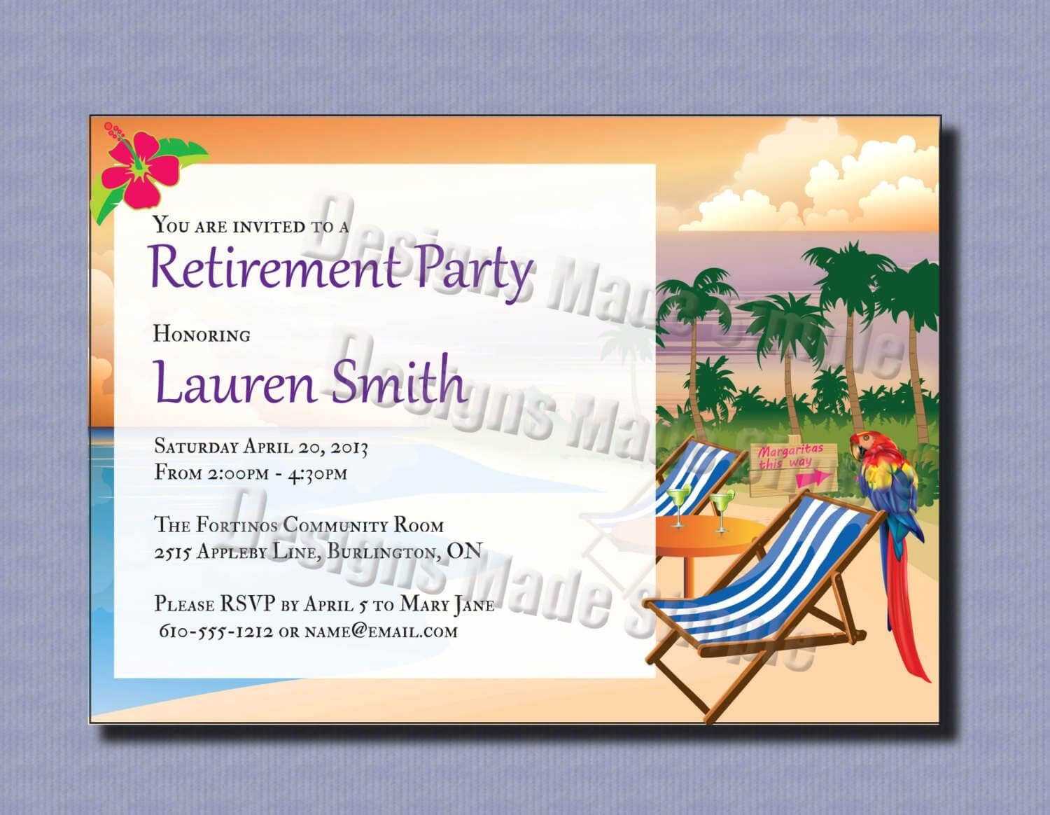 013 Retirement Party Invitation Template Download Within Retirement Card Template