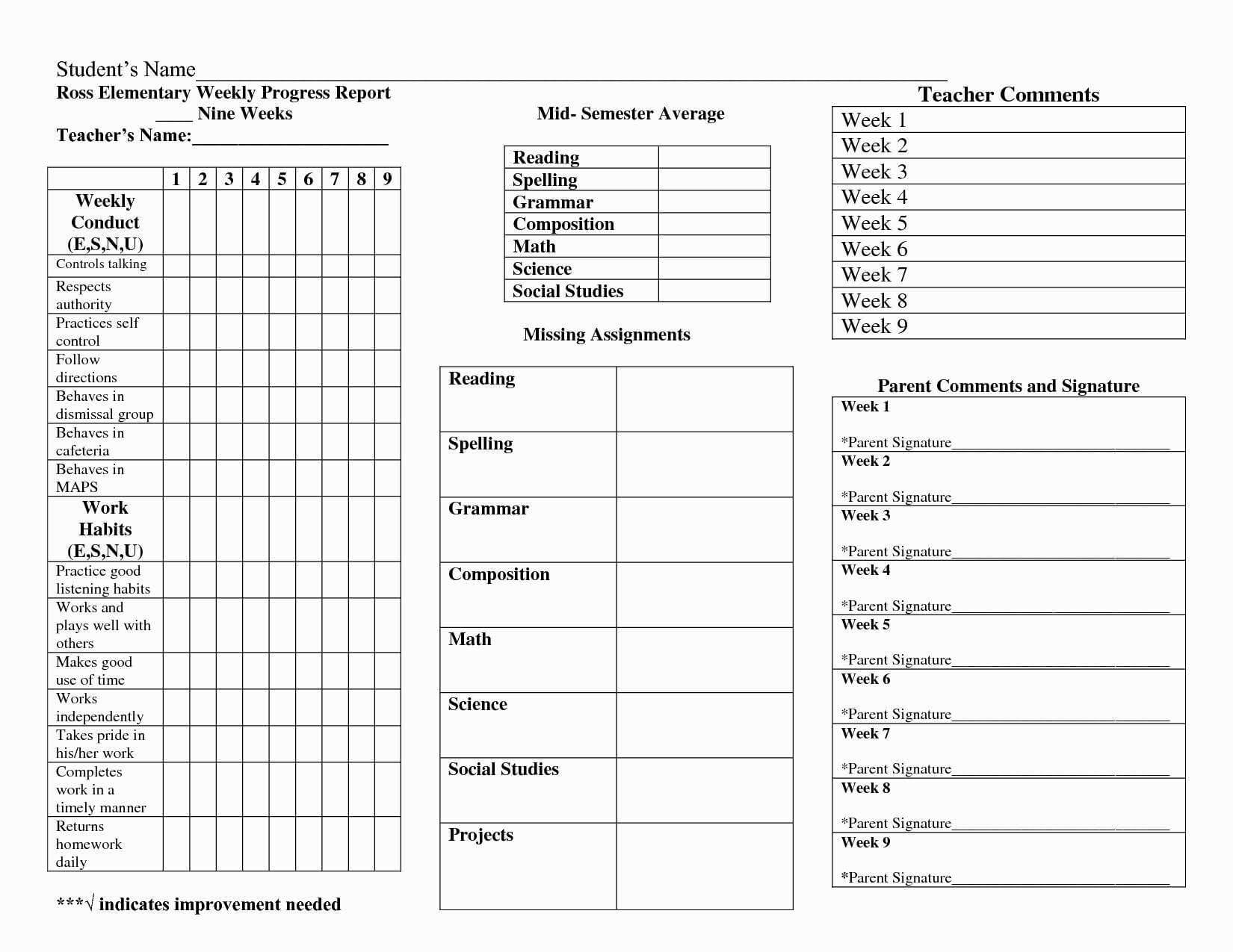 014 Free Printable Homeschool Report Card Template Best In Fake Report Card Template