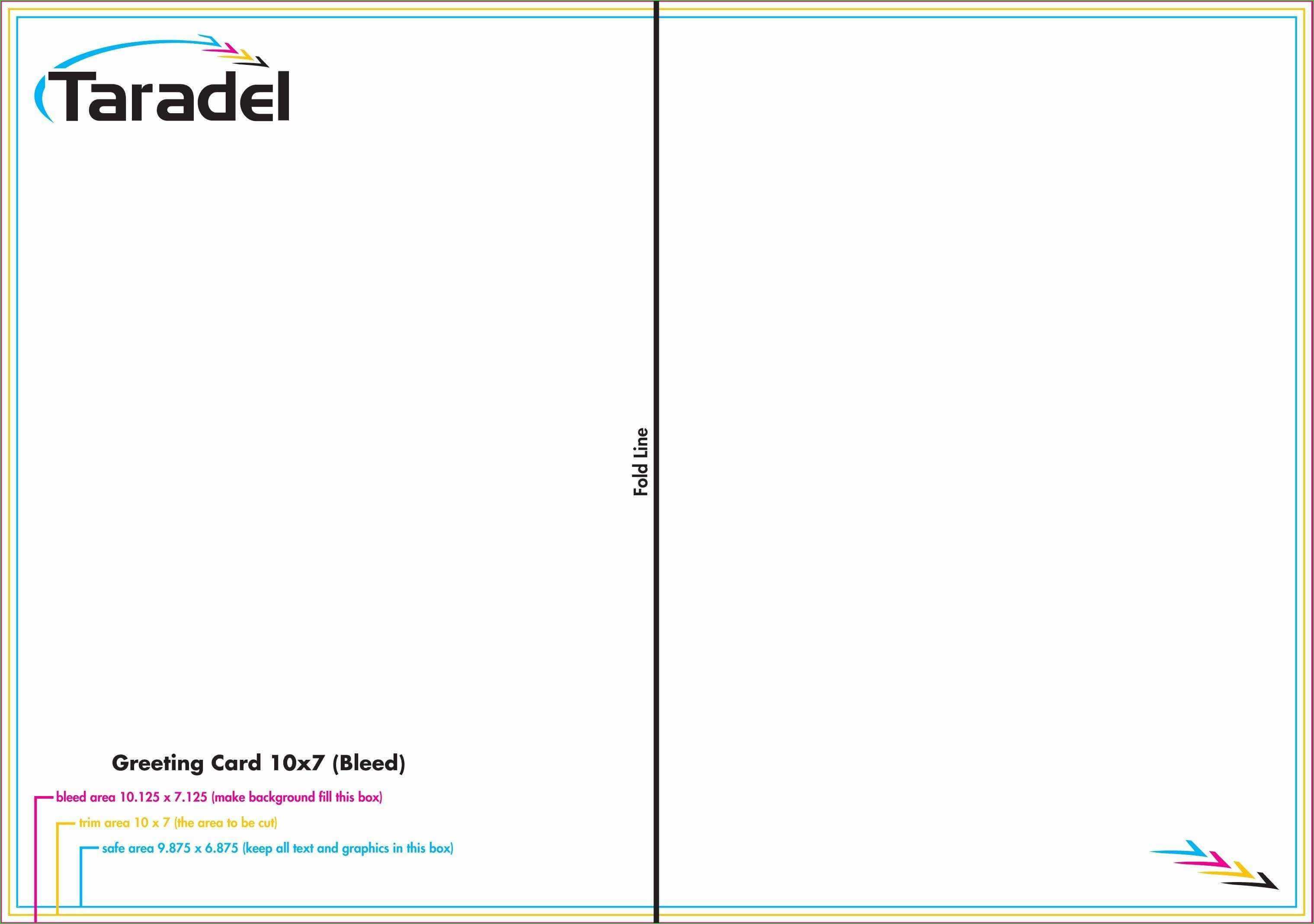 Blank Quarter Fold Card Template