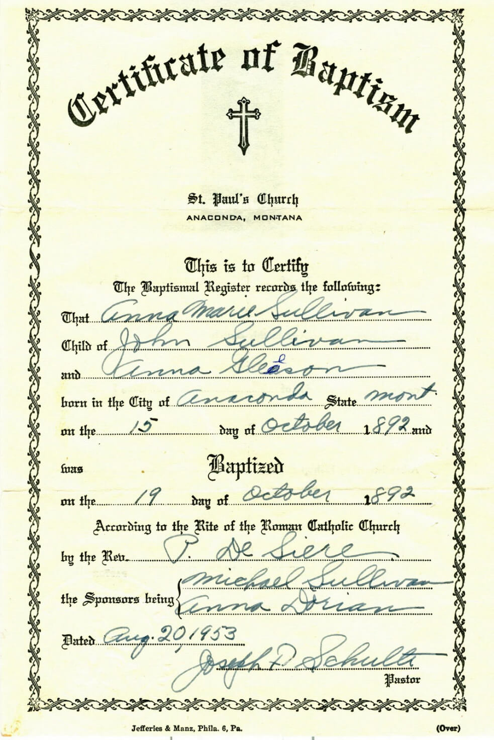 015 Certificate Of Baptism Template Ideas Roman Catholic Intended For Roman Catholic Baptism Certificate Template