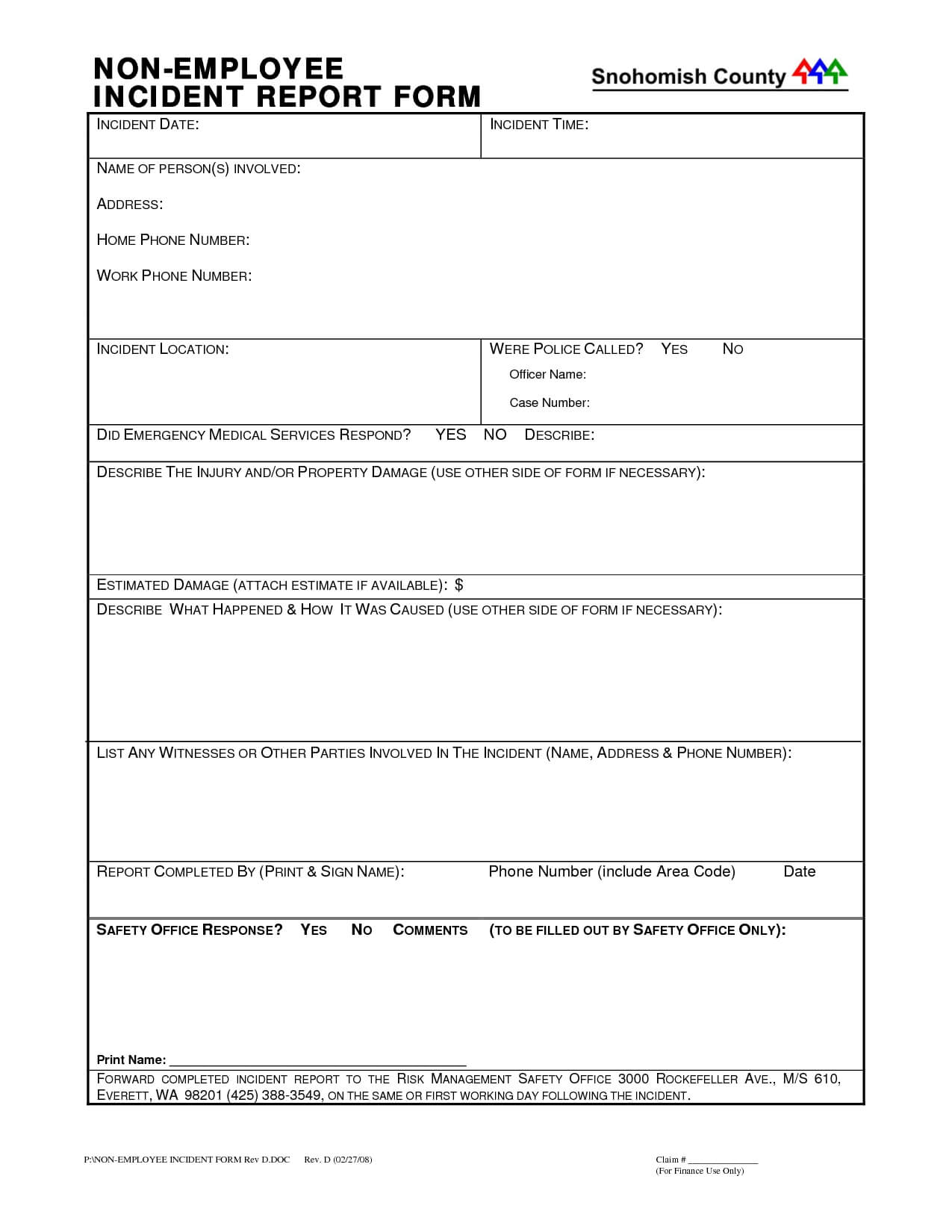 015 Hospital Incident Report Formemplate Word Sample In Best Report Format Template