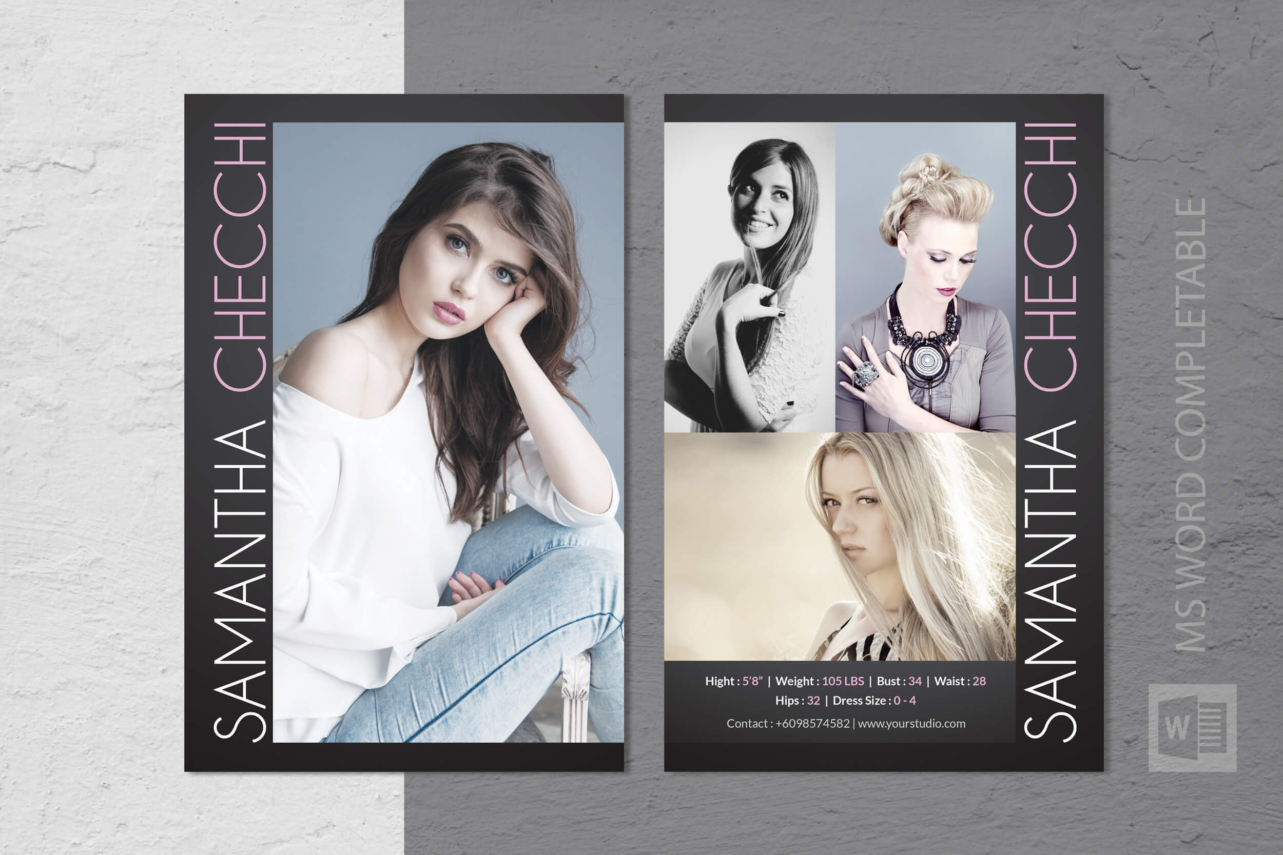 015 Model Comp Card Template Ideas Outstanding Free For Comp Card Template Psd