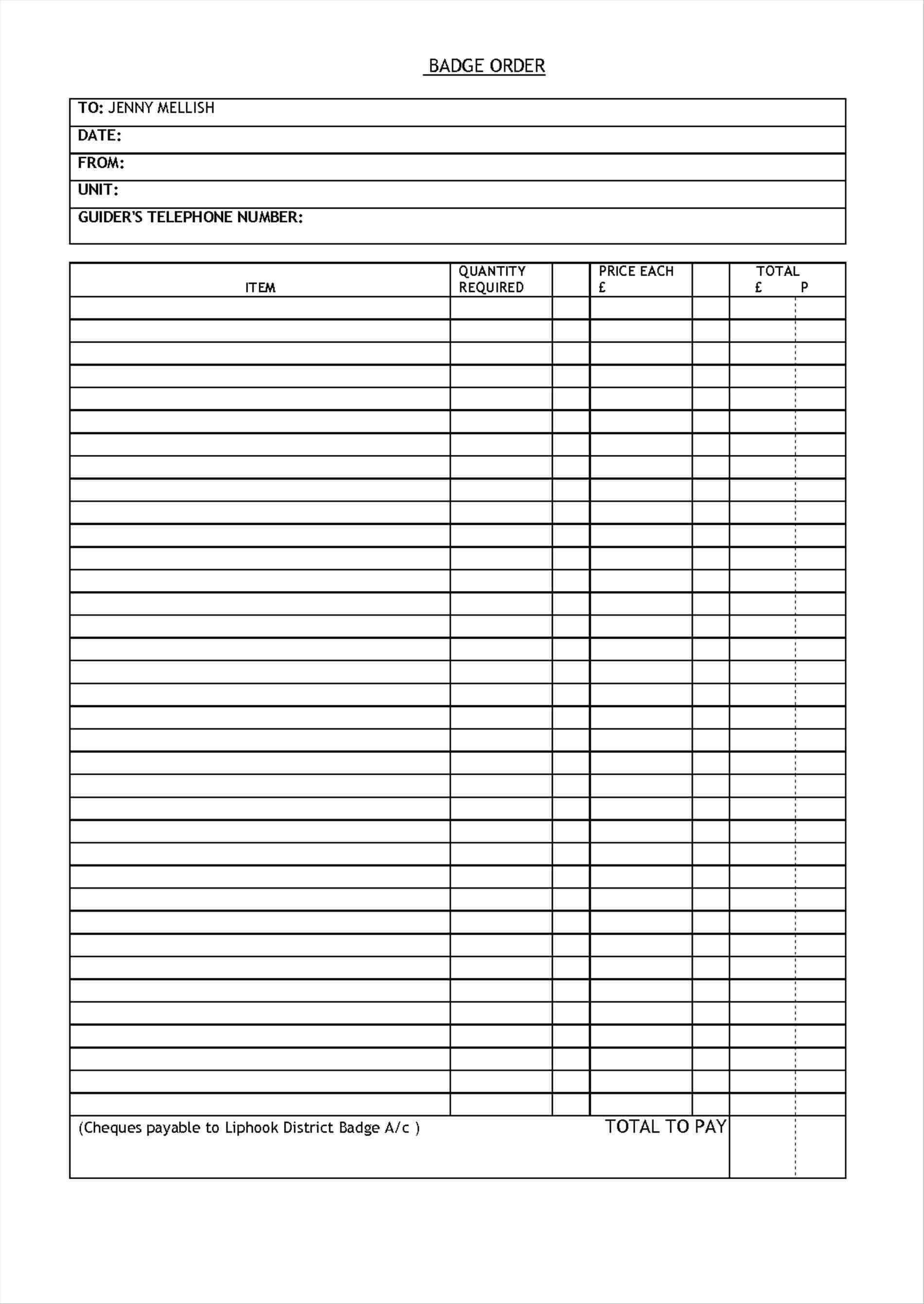 015 Printable Order Form Template Ideas Rare Product Shirt Pertaining To Blank T Shirt Order Form Template