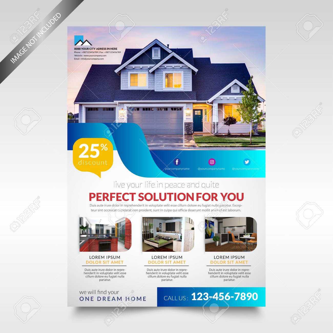 015 Real Estate Flyer Template Brochure Design Ideas Inside Real Estate Brochure Templates Psd Free Download