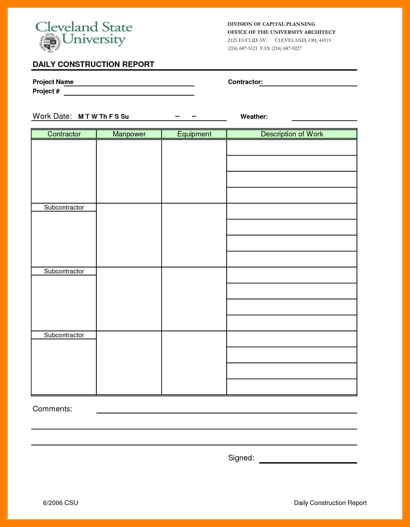 017 Daily Report Template Excel Construction 9 Impressive In Construction Daily Report Template Free