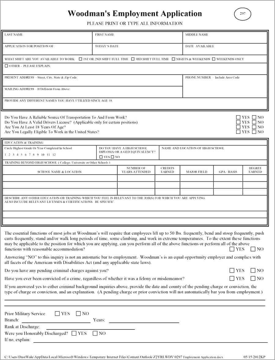 017 Template Ideas Free Job Application Full Size Of Pertaining To Job Application Template Word Document