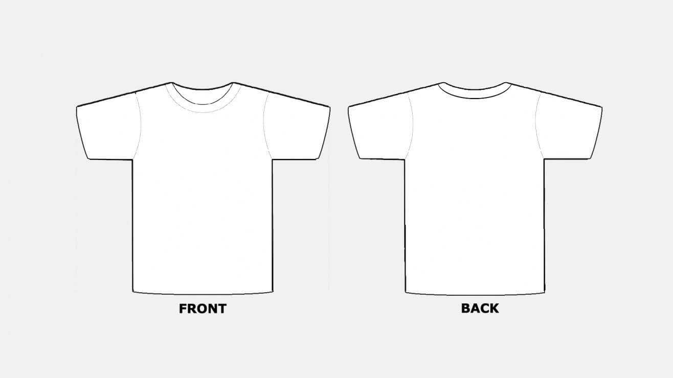 018 Blank Tshirt Template Pdf T Shirt Templates Free In Regarding Printable Blank Tshirt Template