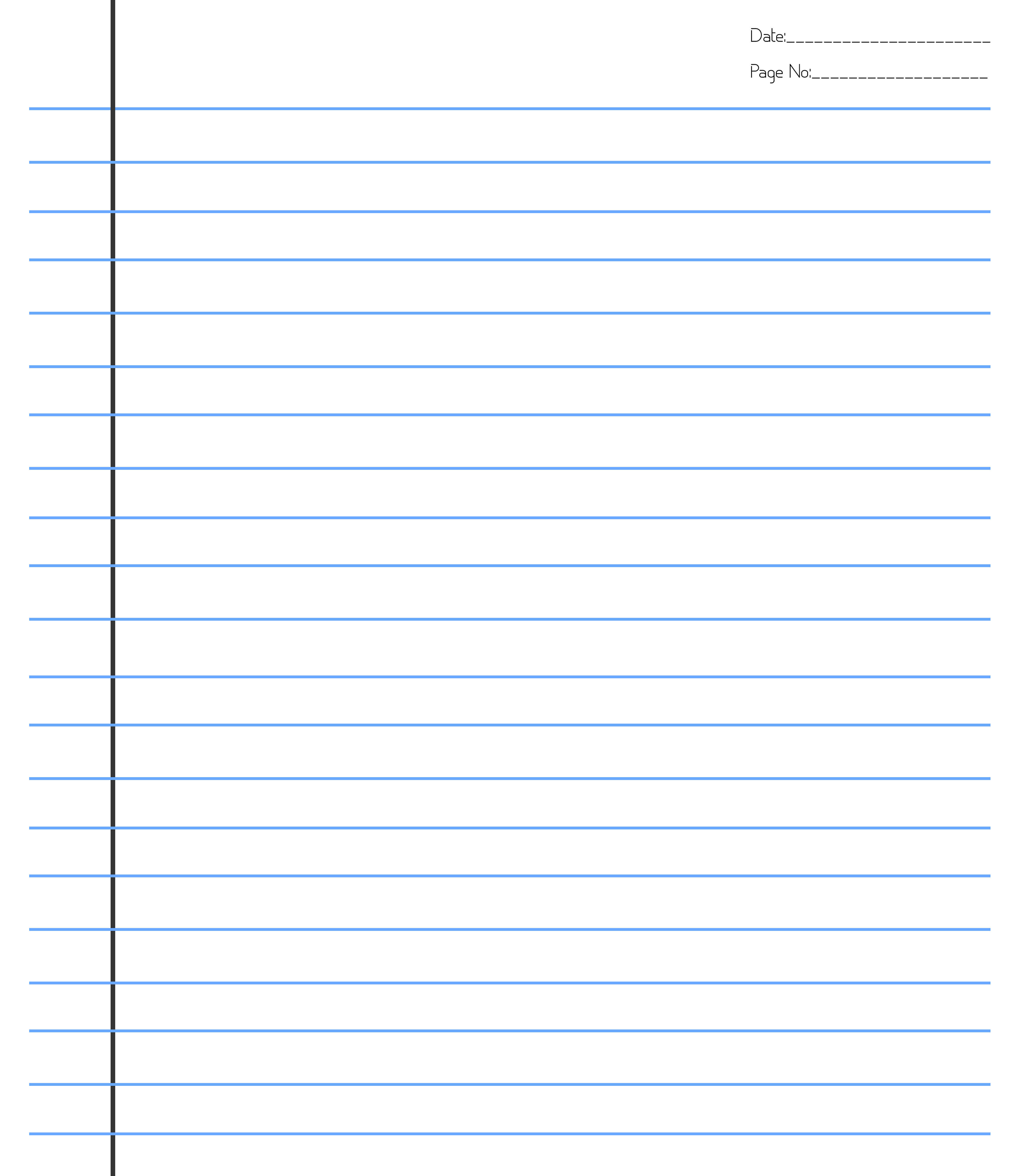 Wide Lined Paper Printable