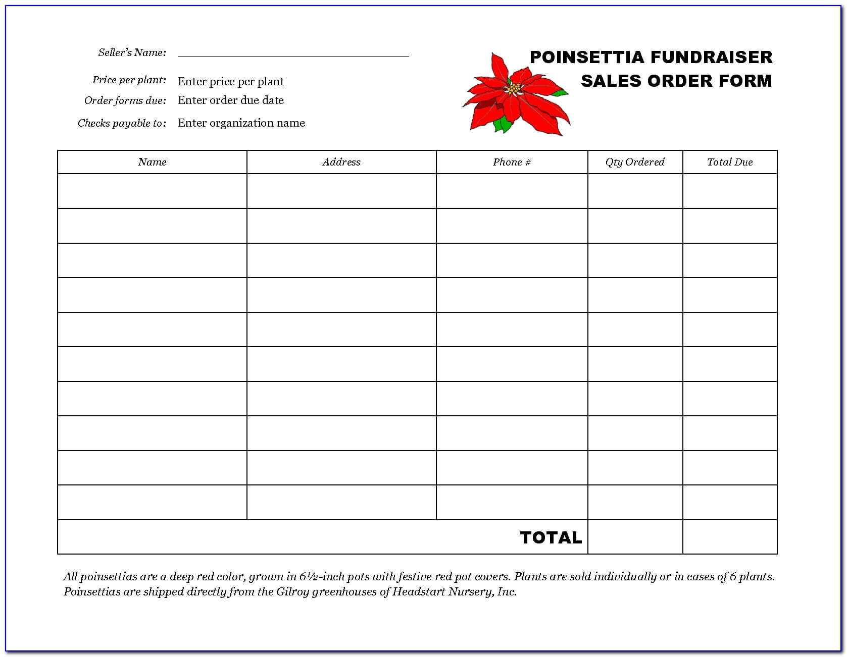 018 Template Ideas Fundraiser Order Form Free Sensational Inside Blank Sponsor Form Template Free