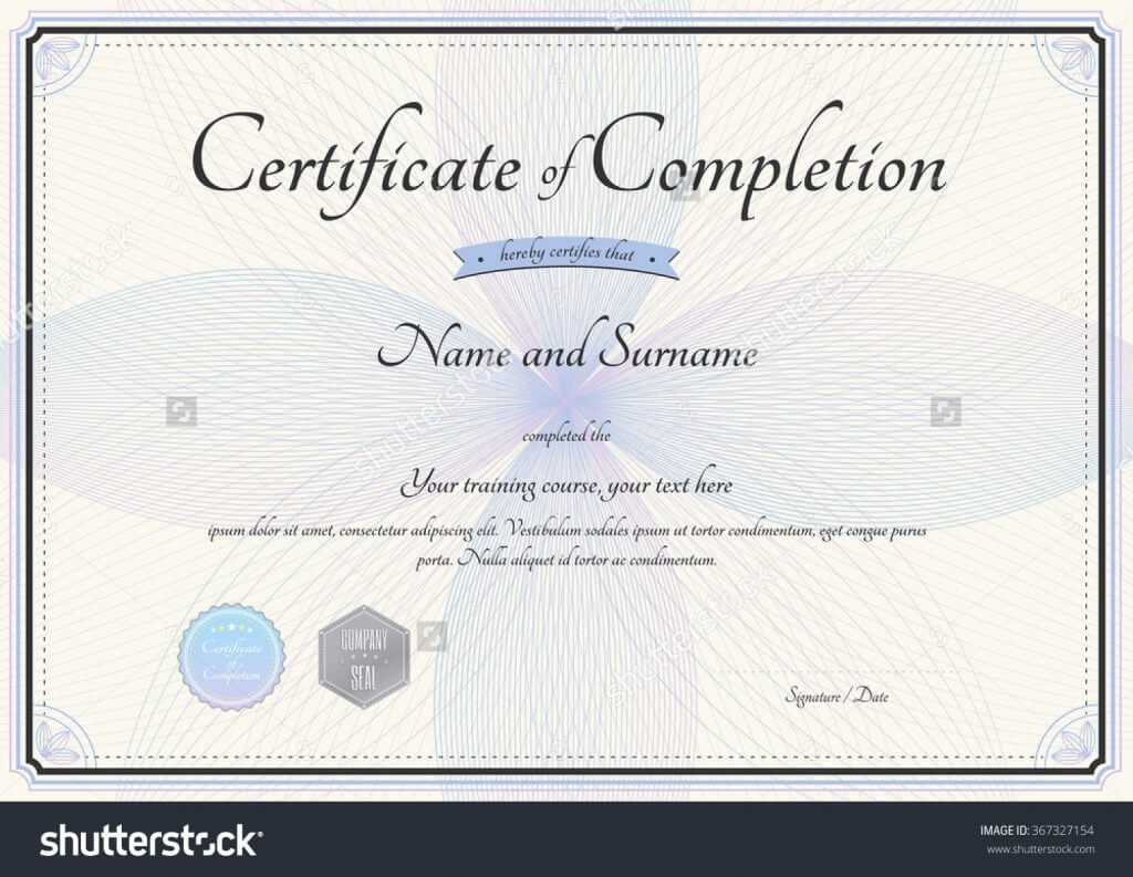 019 Template Ideas Certificate Of Completion Fascinating With Regard To Free Certificate Of Completion Template Word