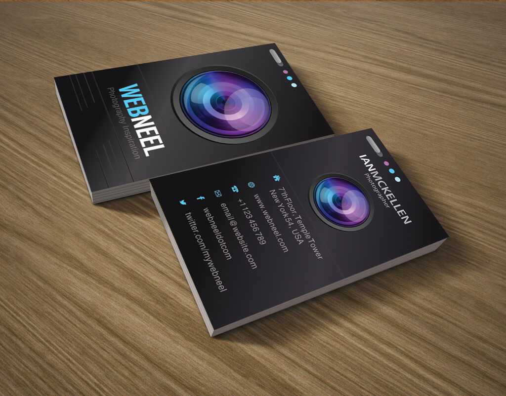 021 Free Photography Business Card On Table Template Within Photography Business Card Templates Free Download