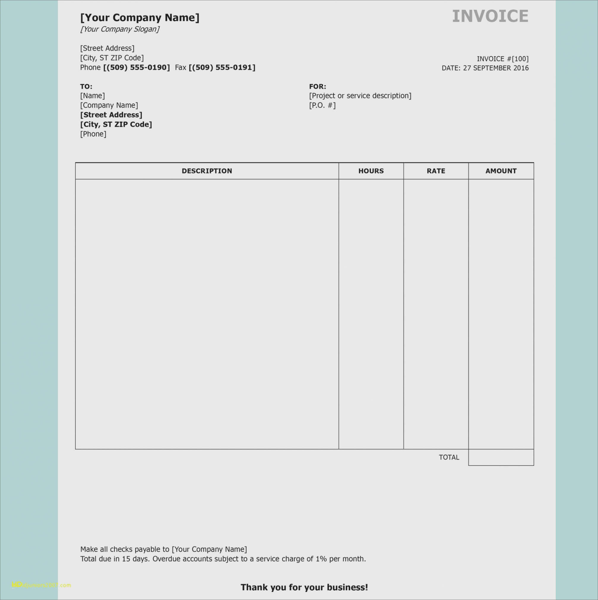 021 Template Ideas Free Downloadable Invoice Best Program Inside Free Downloadable Invoice Template For Word