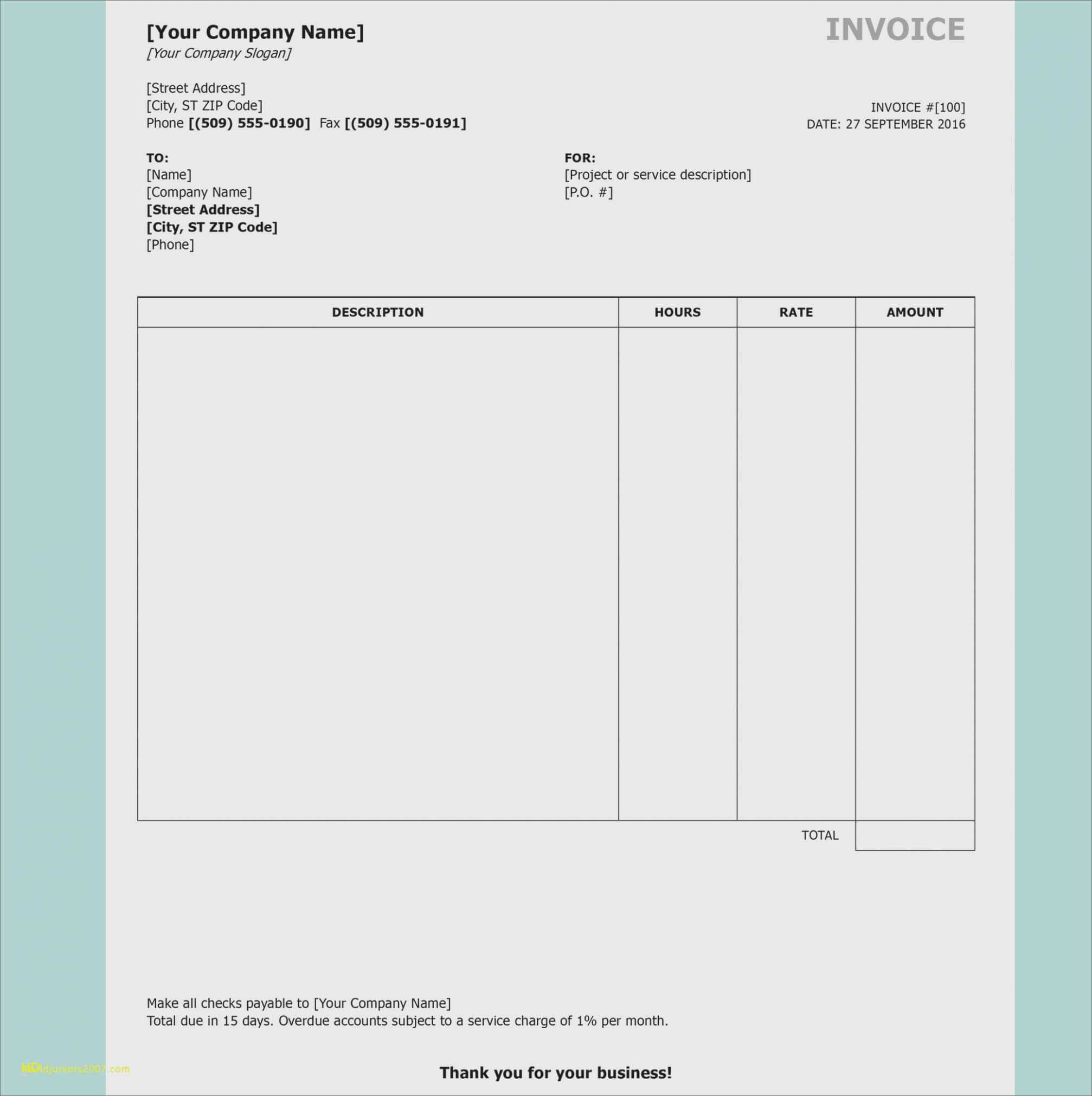 021 Template Ideas Free Downloadable Invoice Best Program Inside Free Downloadable Invoice Template For Word