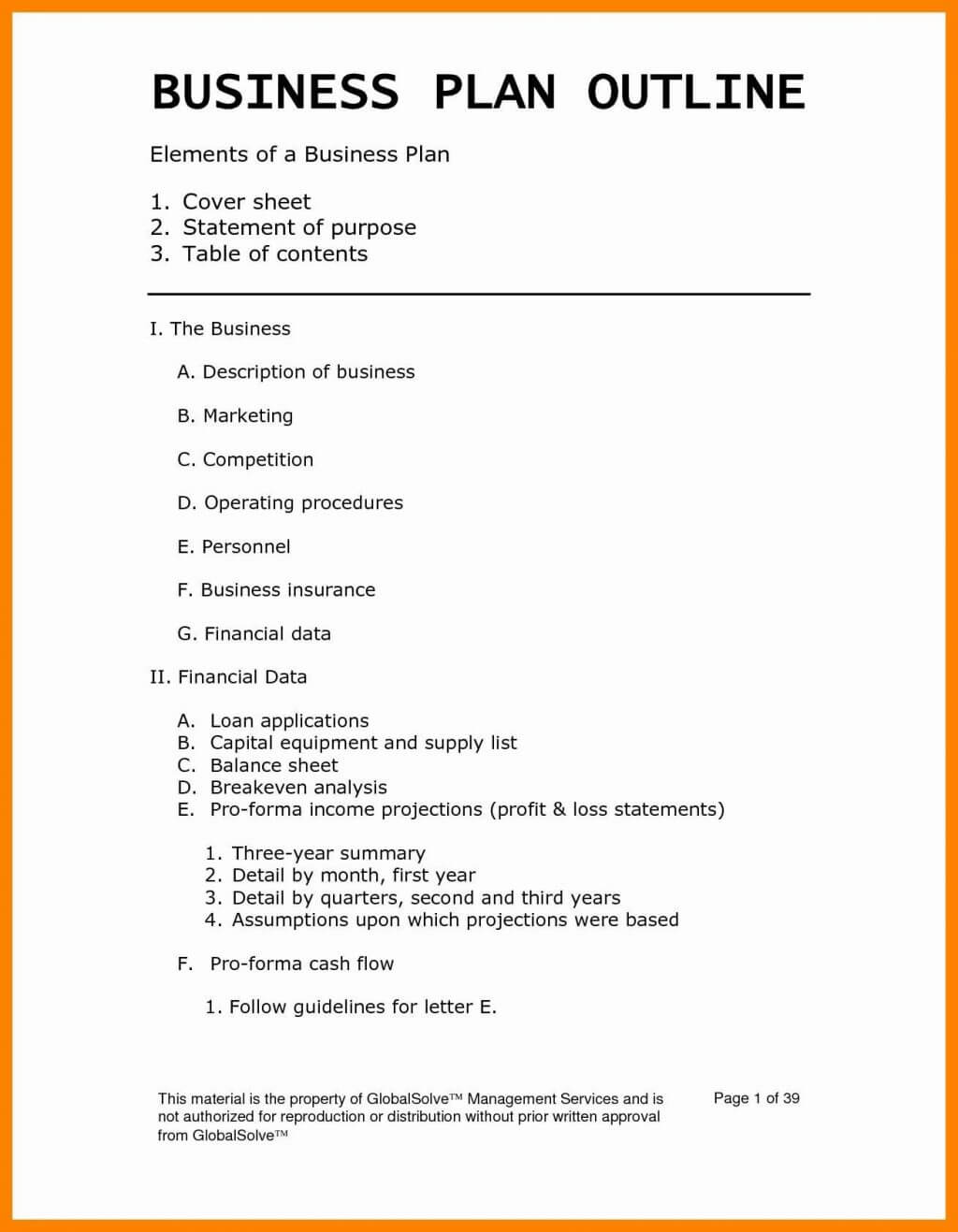 021 Template Ideas Free Printable Simple Business Plan Of Inside Business Plan Template Free Word Document