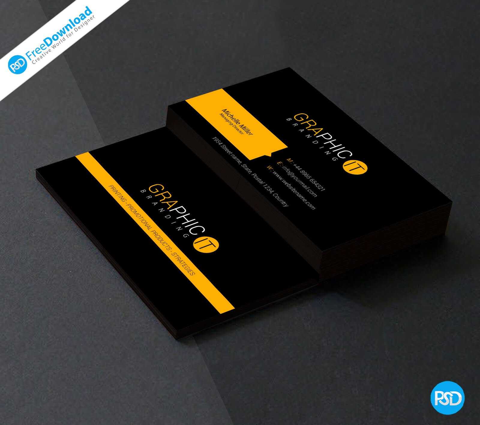 023 Professional Business Card Design Psd Blank Template Pertaining To Visiting Card Template Psd Free Download