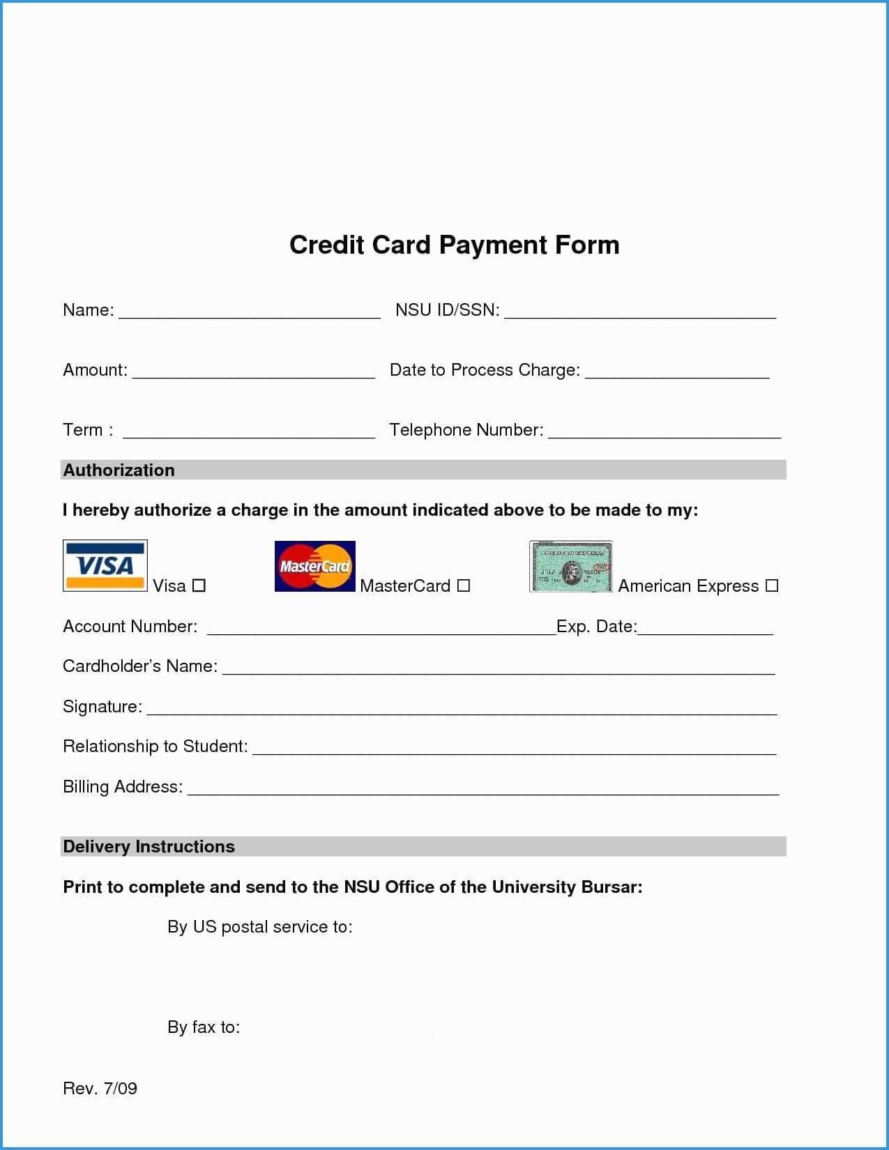 023 Template Ideas Credit Card Form Authorization Pdf Of With Credit Card Payment Form Template Pdf