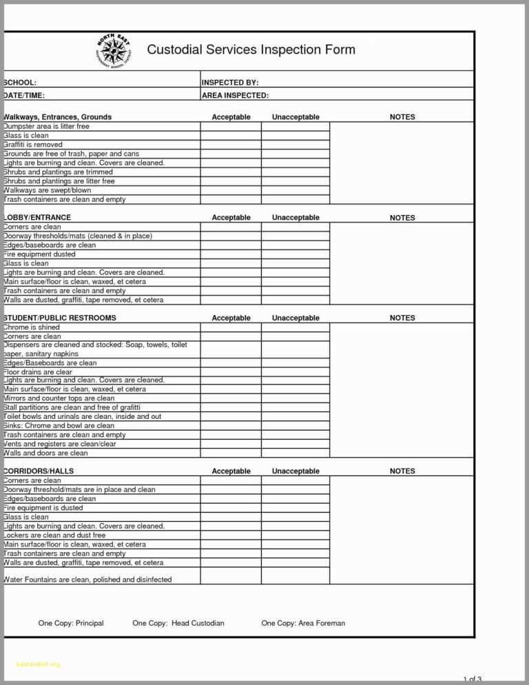 Part Inspection Report Template