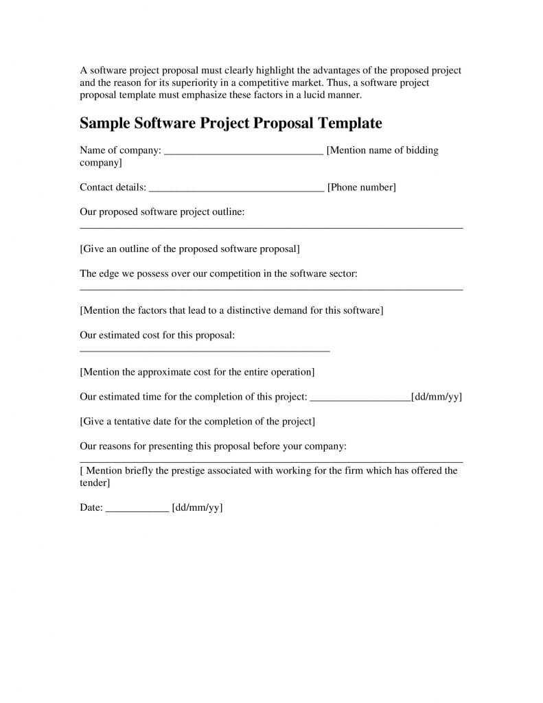 024 Sample Software Project Proposal Template Word Microsoft Within Software Project Proposal Template Word