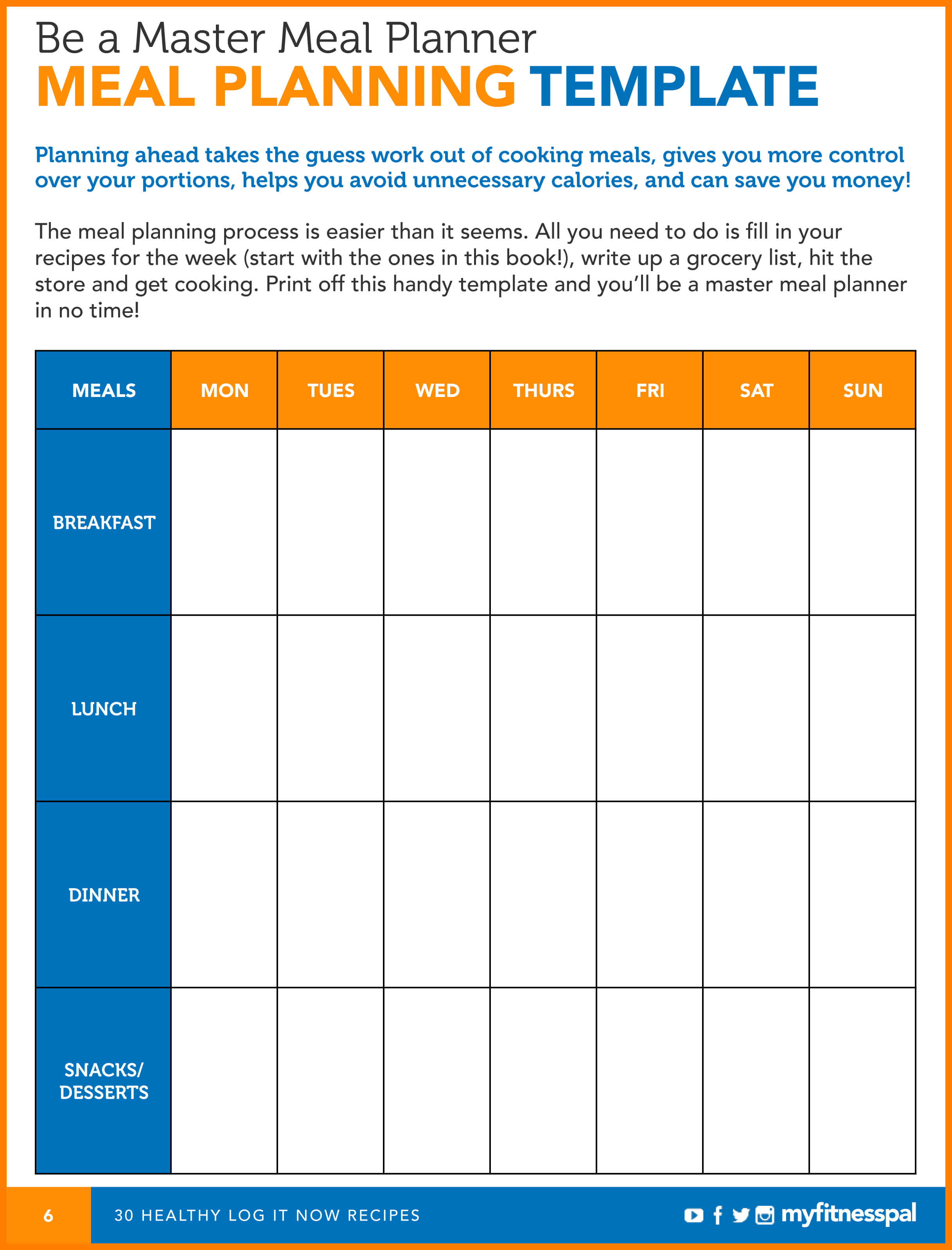 026 Daily Meal Plan Template Ideas Planner Worksheet Regarding Meal Plan Template Word