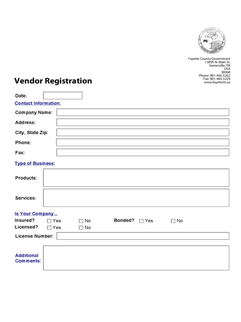 027 Free Registration Forms Template Vendor New Patient Form Regarding Registration Form Template Word Free