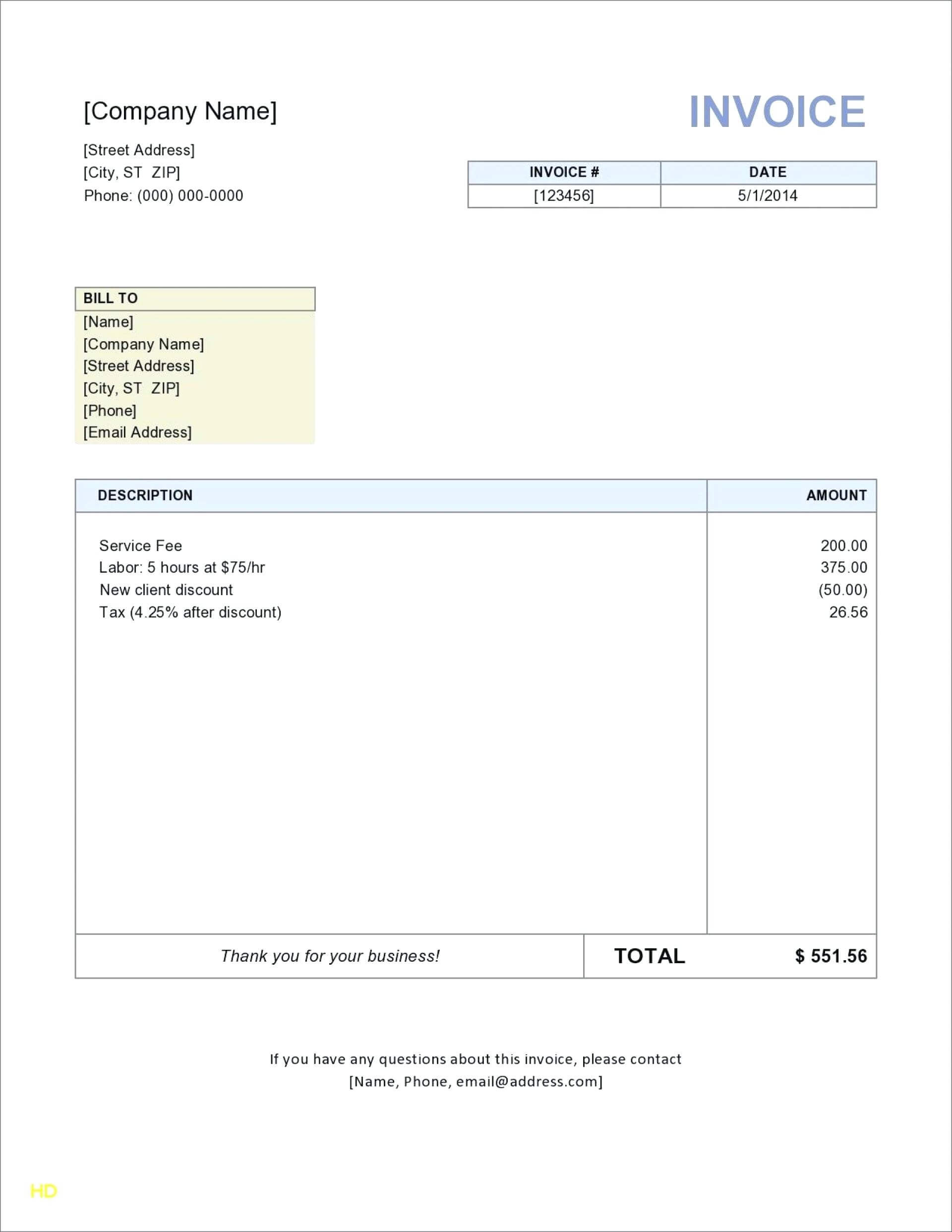 029 Invoice Template In Word Free Blank And Ms Service For Intended For Free Invoice Template Word Mac